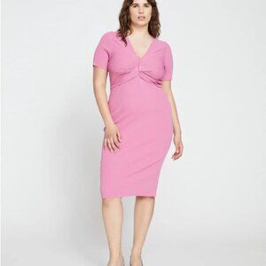 NWT Universal Standard Twist Knit Ribbed Dress Anemone Pink